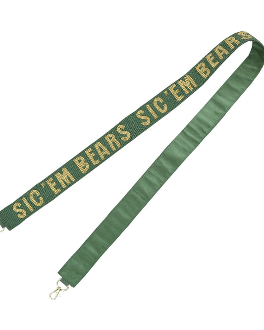 Sic 'Em Bears Beaded Purse Strap