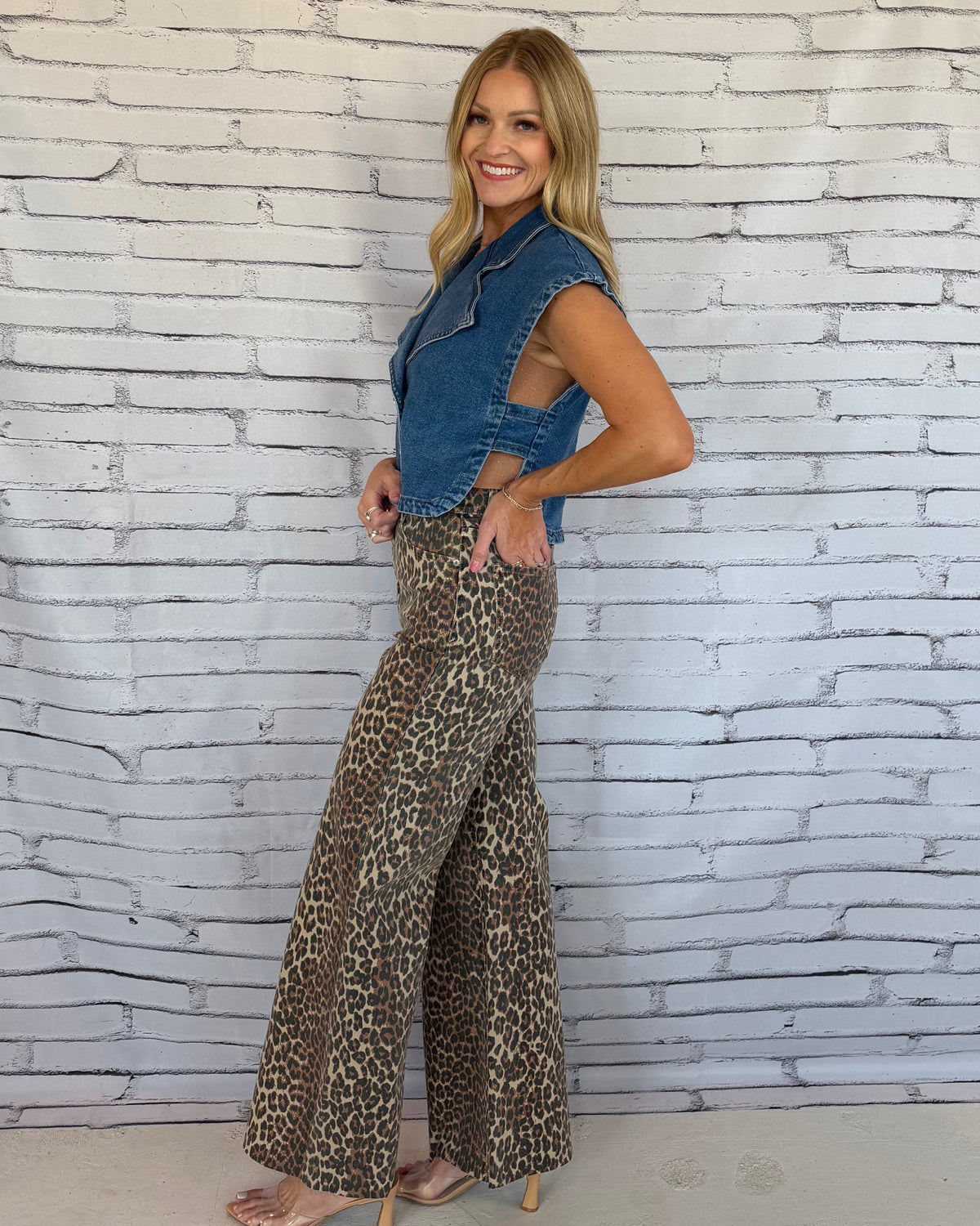 Far Out High Rise Wide Leg Cool Cat