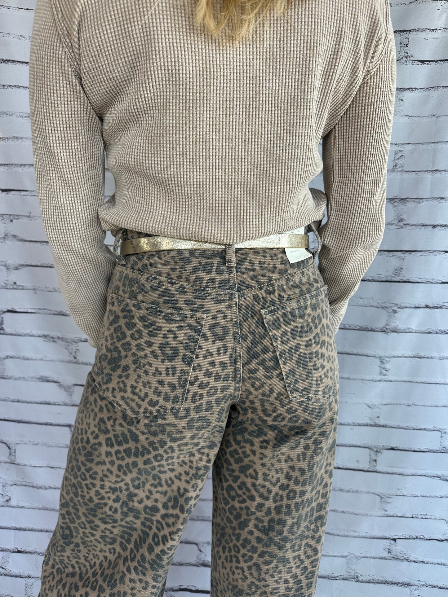 Marli Denim Leopard Pant