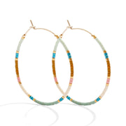 Miyuki Delica Hoop Earrings