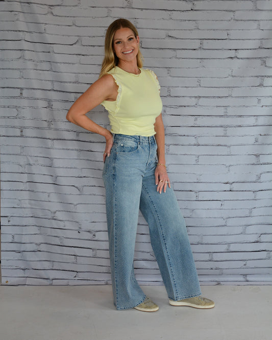 Gemma Micro Stud Wide Leg