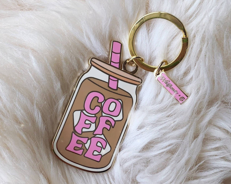 Coffee Enamel Keychain