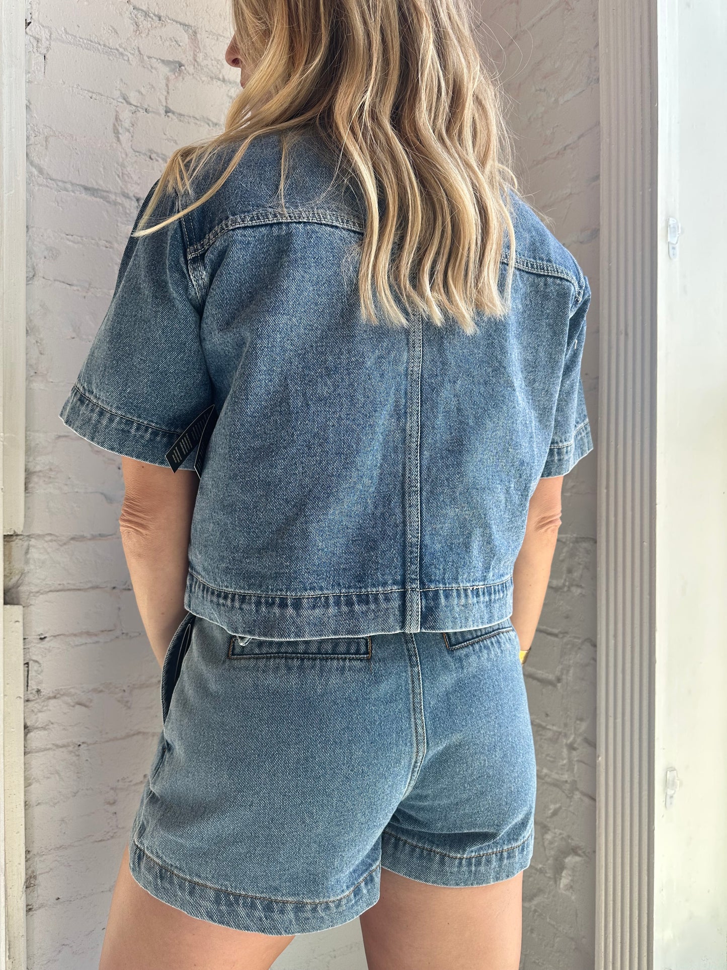 Lexi Cropped Denim Top