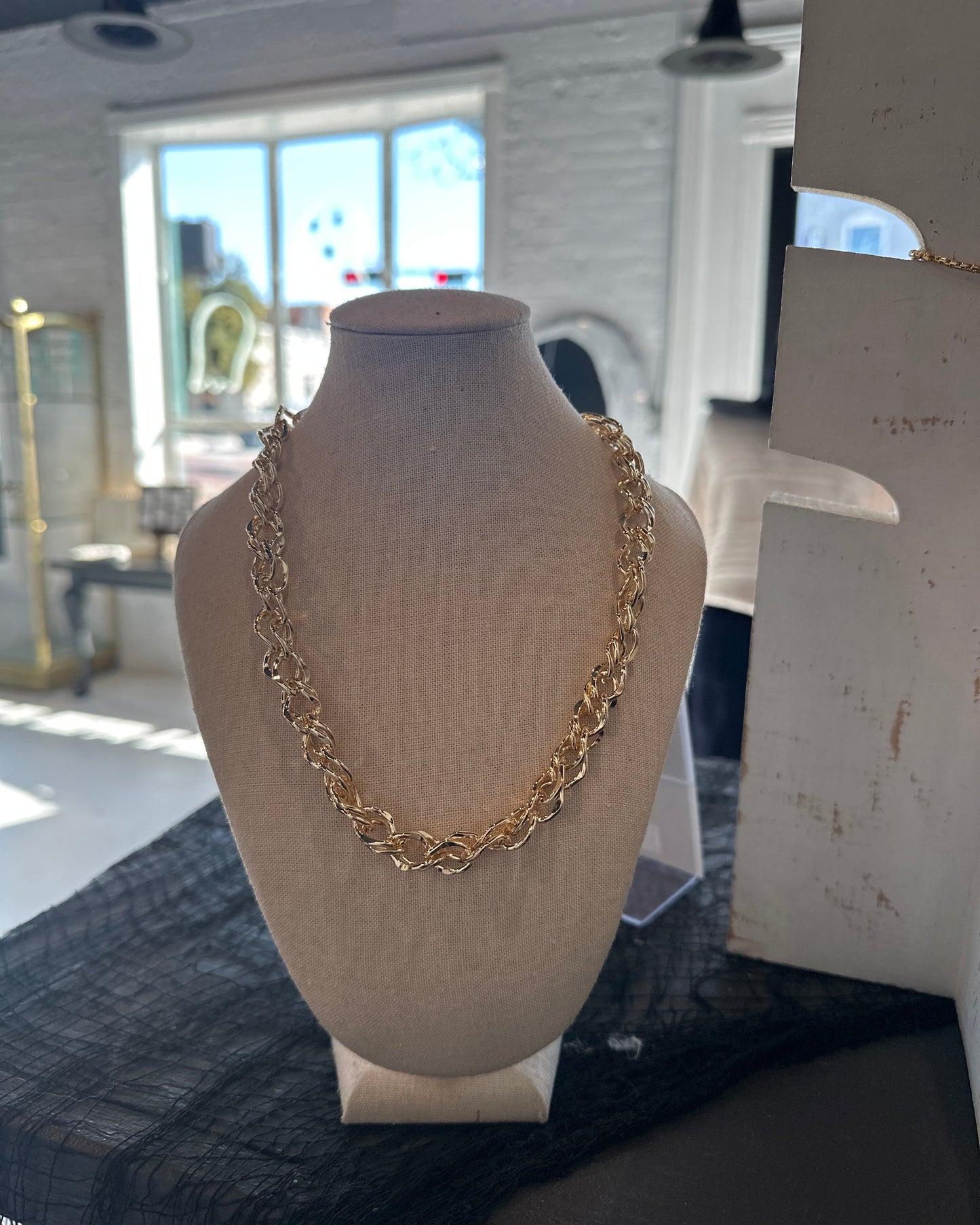 Thick Chunky Gold Link Necklace