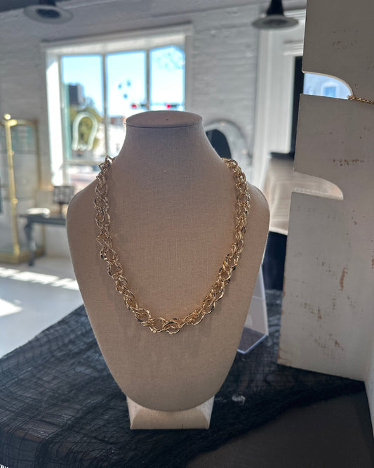 Thick Chunky Gold Link Necklace