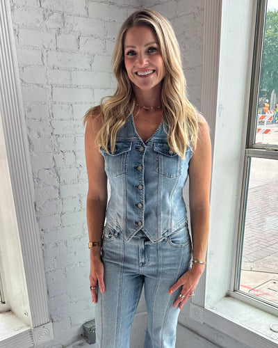 Tori Fitted Denim Vest