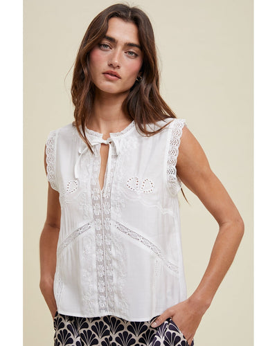 Valerie Lace Trim Blouse