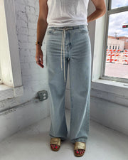 Jade Drawstring Wide Leg Jean