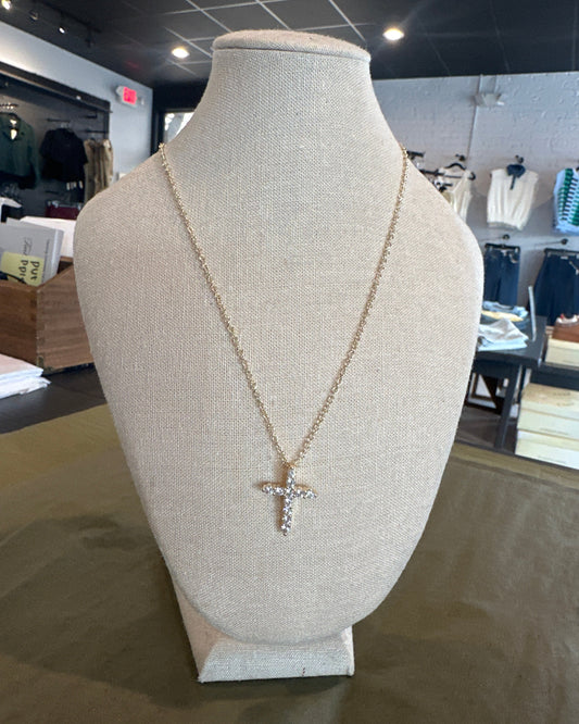 Dainty Gold Chain w Cross