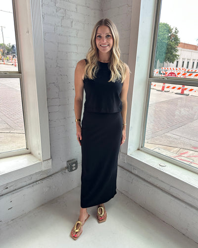 Gail Midi Skirt True Black