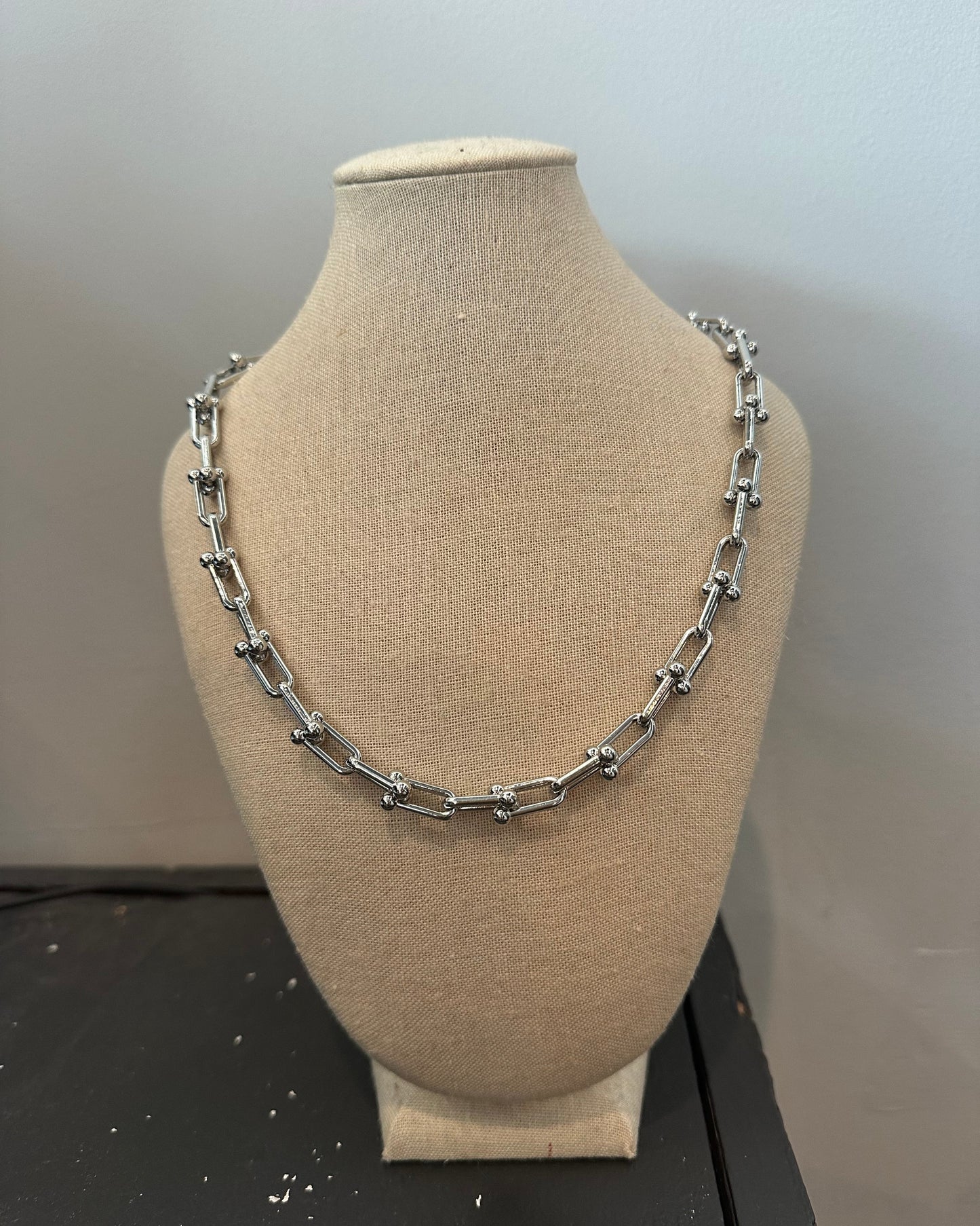 Silver Chunky Link Necklace