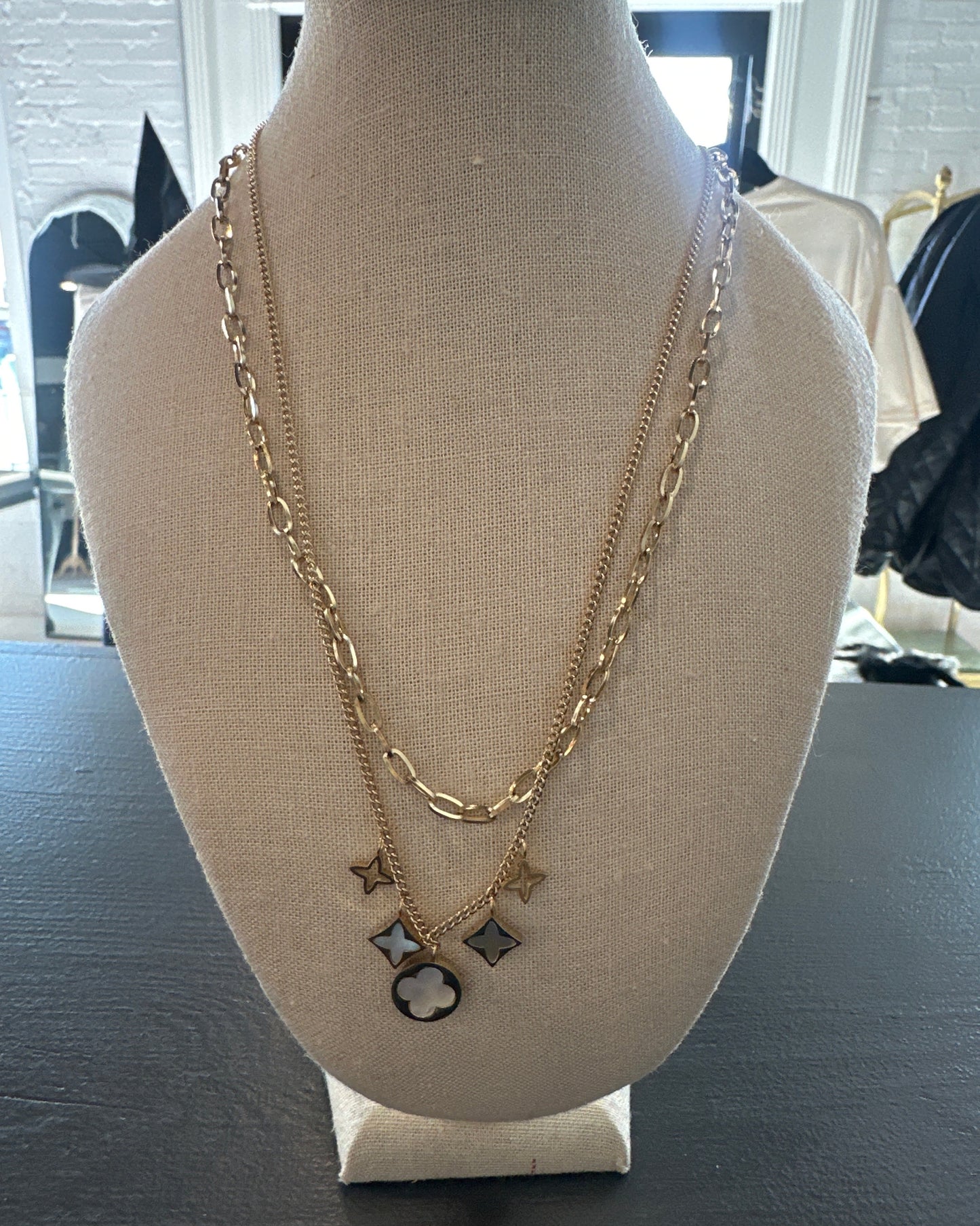 Gold Layered Clover Necklace