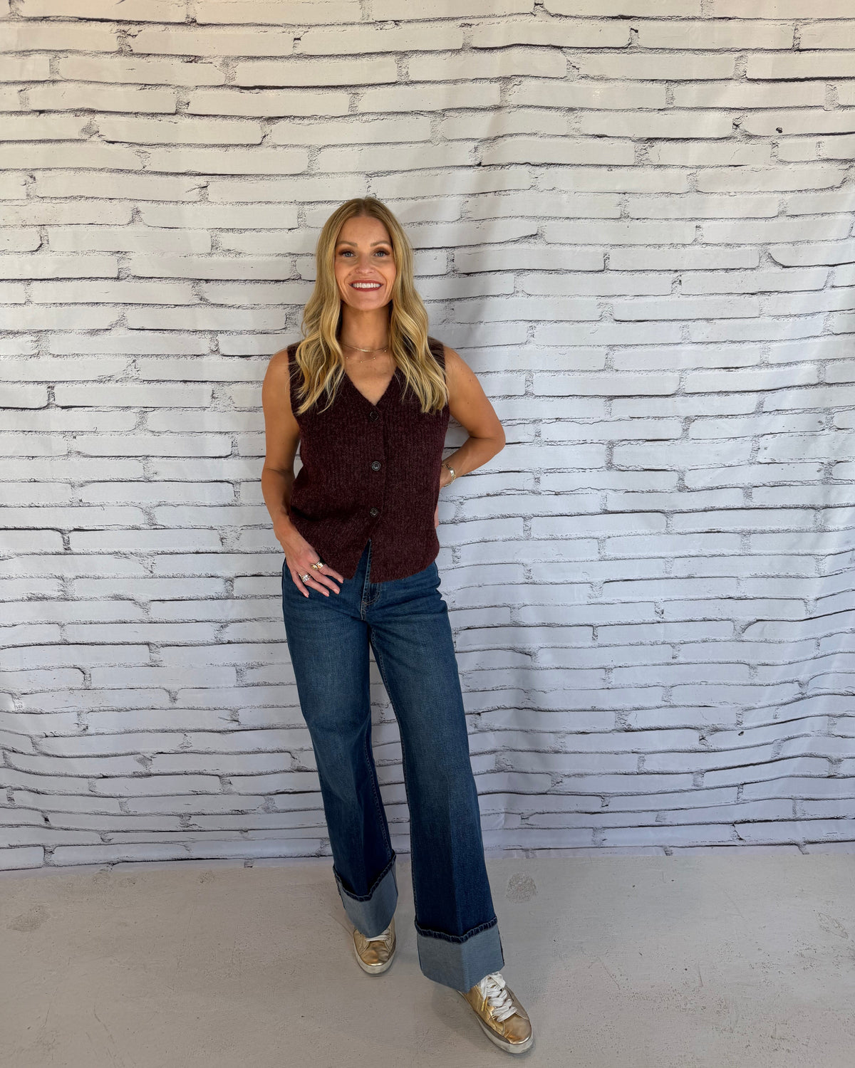 Warm Cider Sweater Vest Burgundy