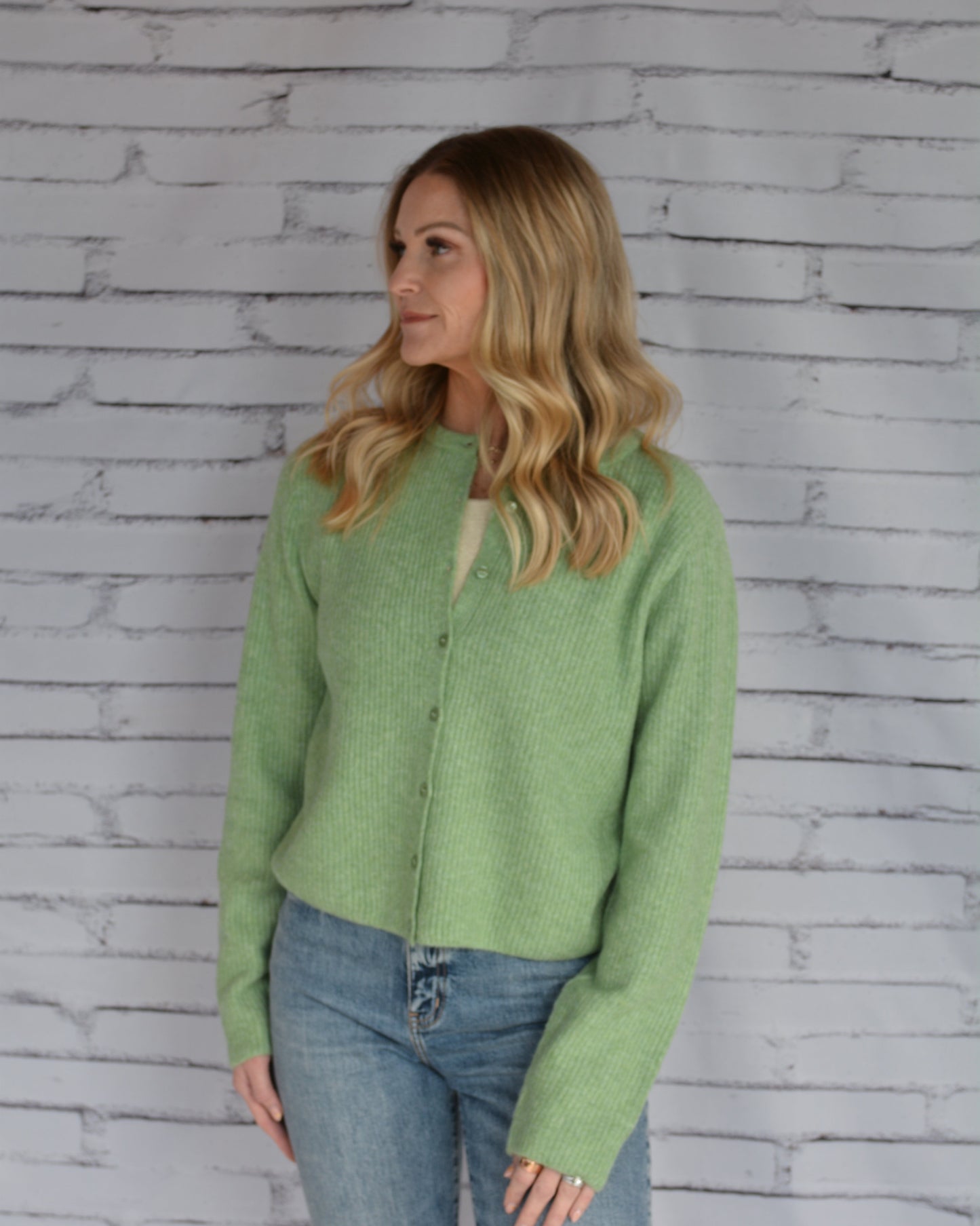 Medina Rib Cardigan Appletini
