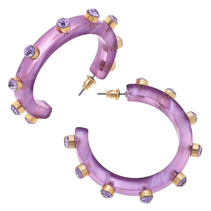 Renee Resin/Rhinestone Hoops