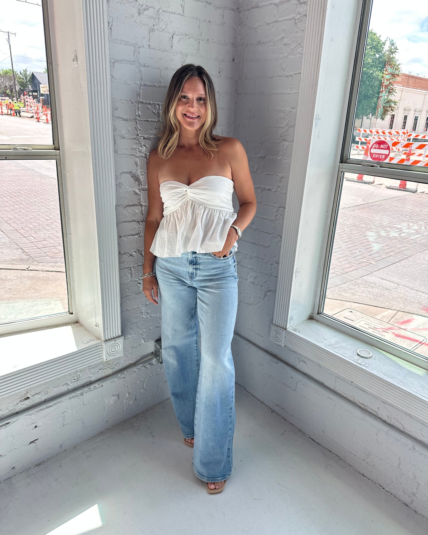 Far Out High Rise Wide Leg Blooming Vintage