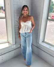 White Twist Front Tube Top