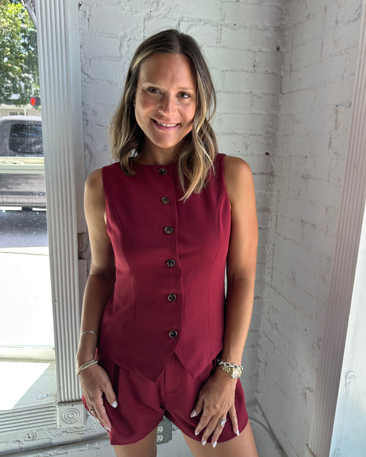 Mandy Button Vest
