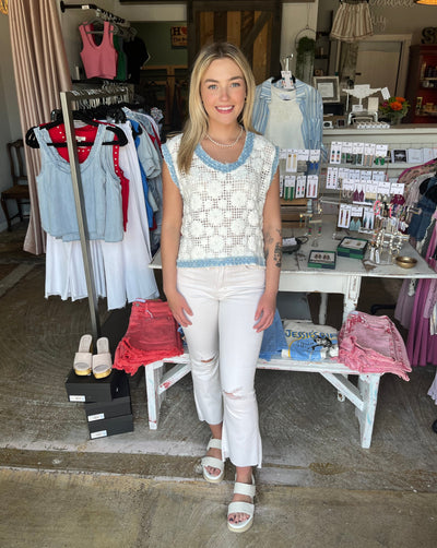 Floral Crochet Tank