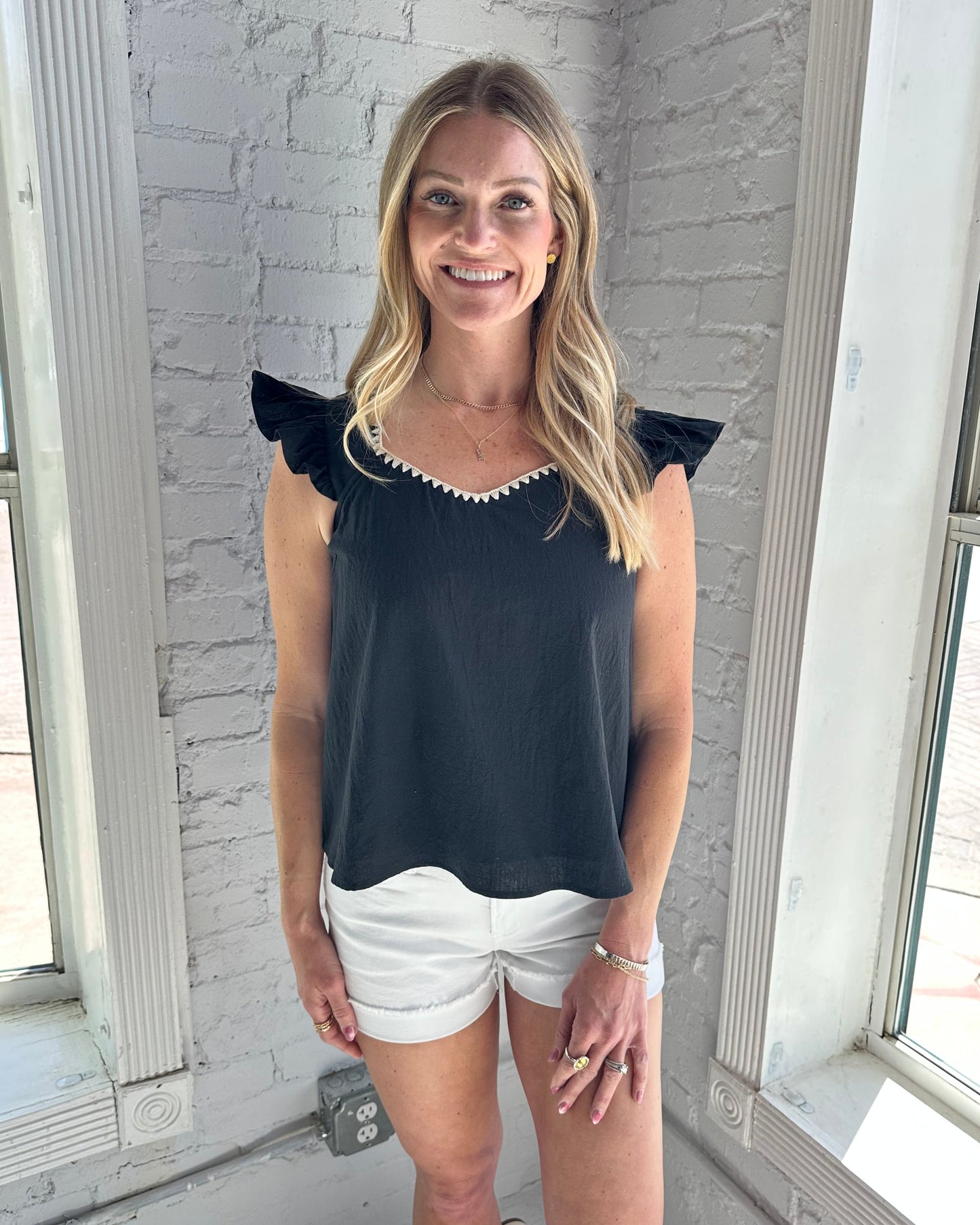 Nicole V Neck Top