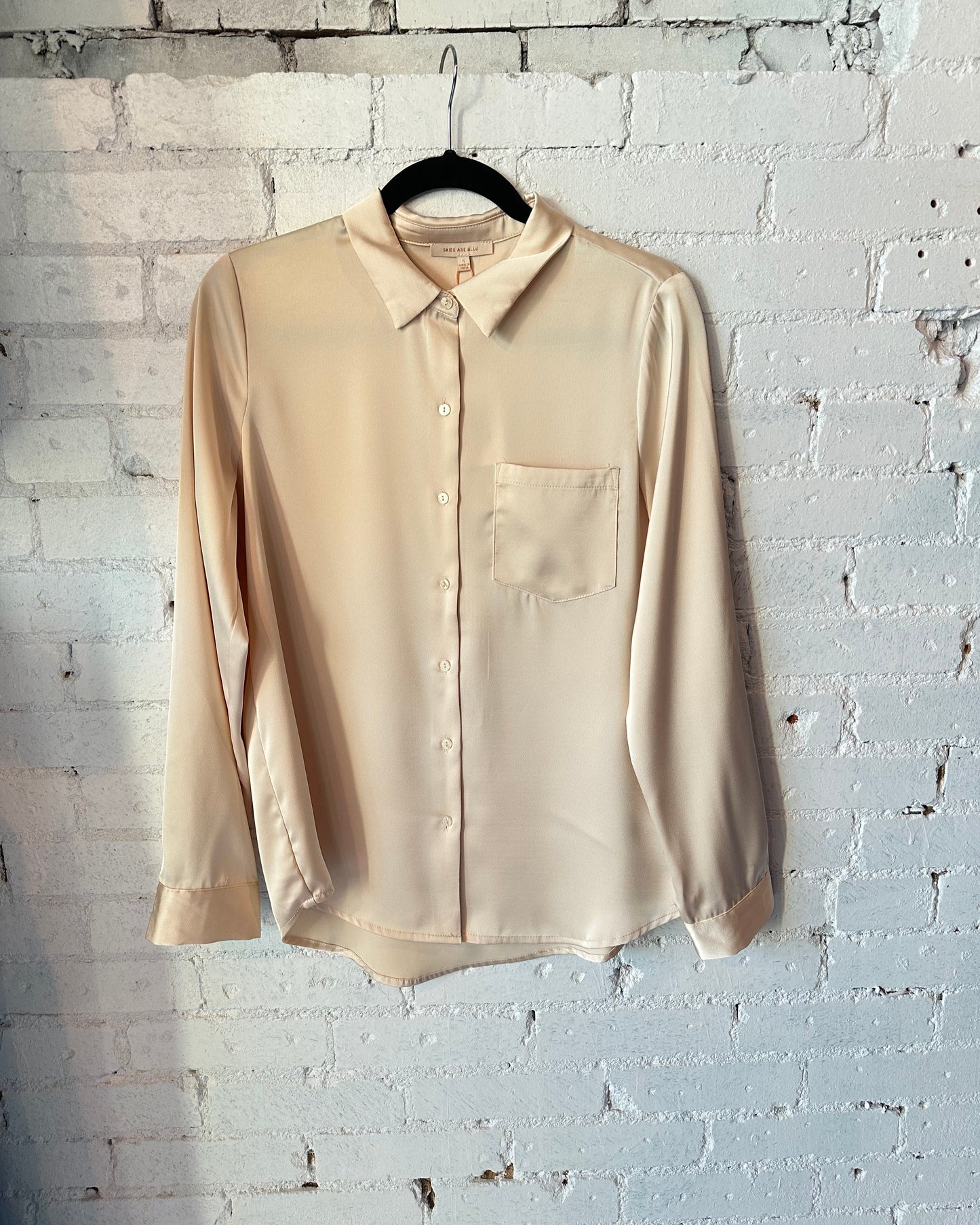Oatmilk Aura Silk Shirt