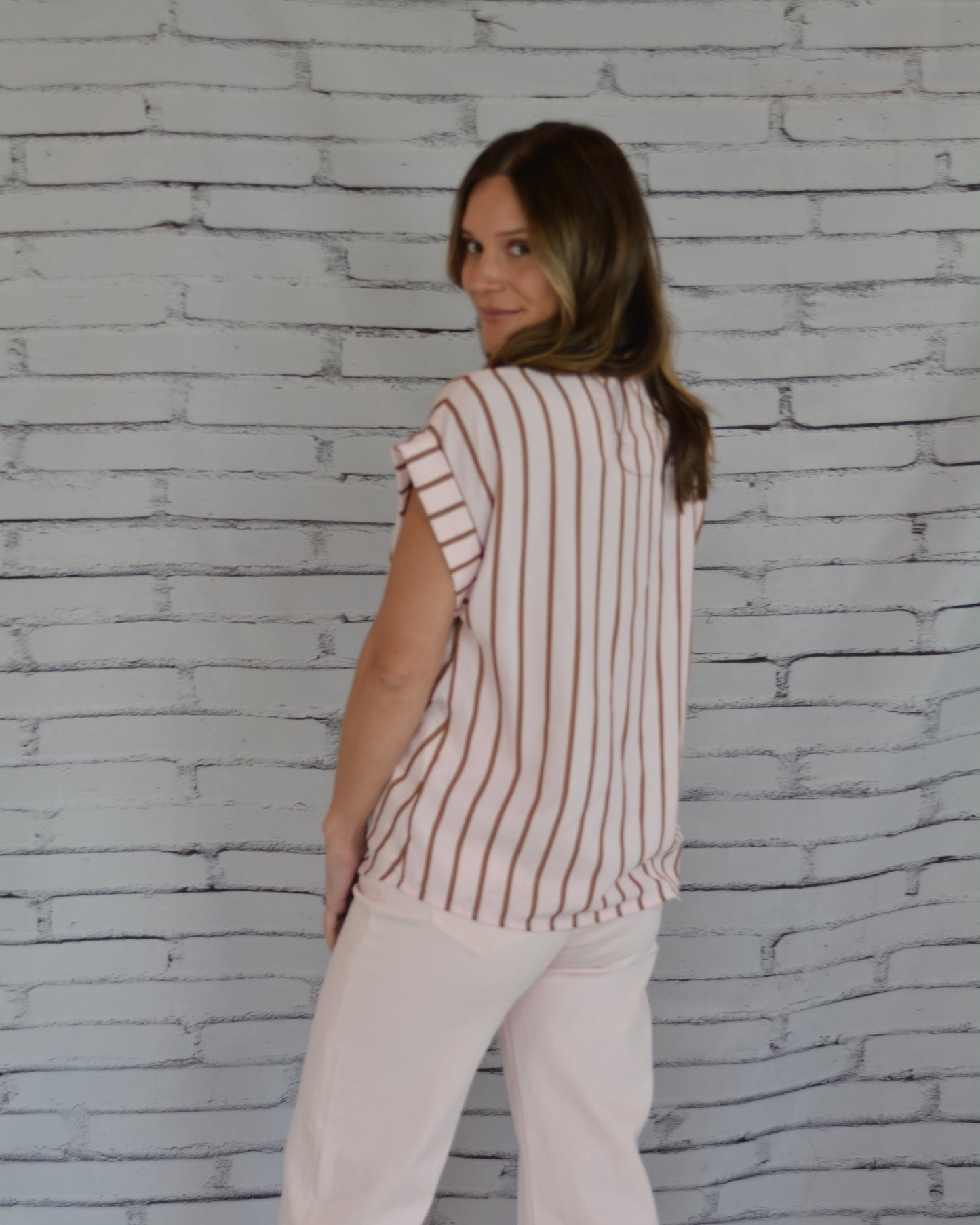 Pretty in Pink Striped Blouse