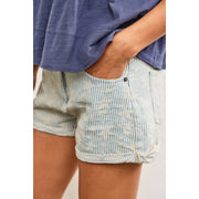 Striped Star Denim Short