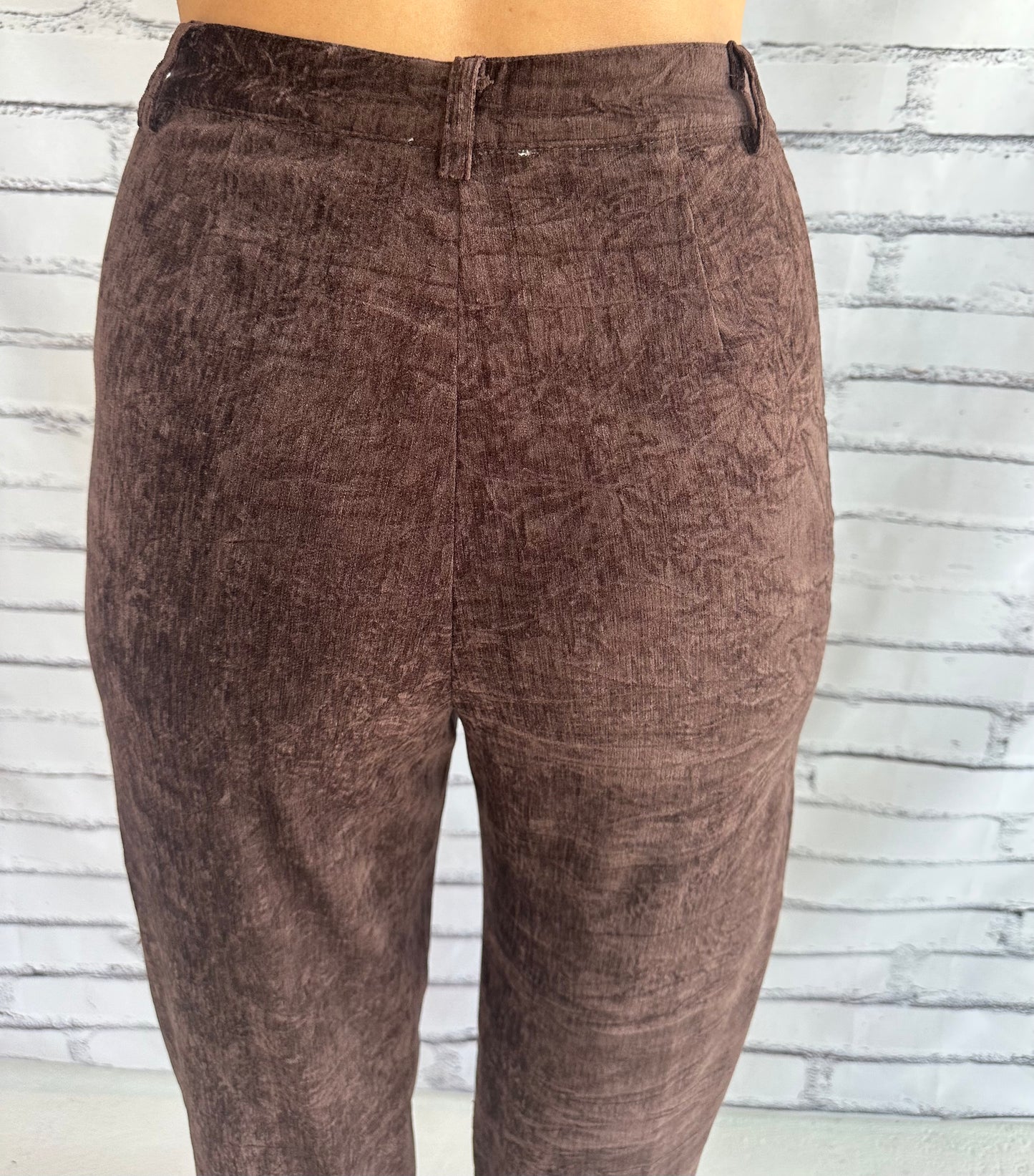 Brushed Velvet Trouser Pants