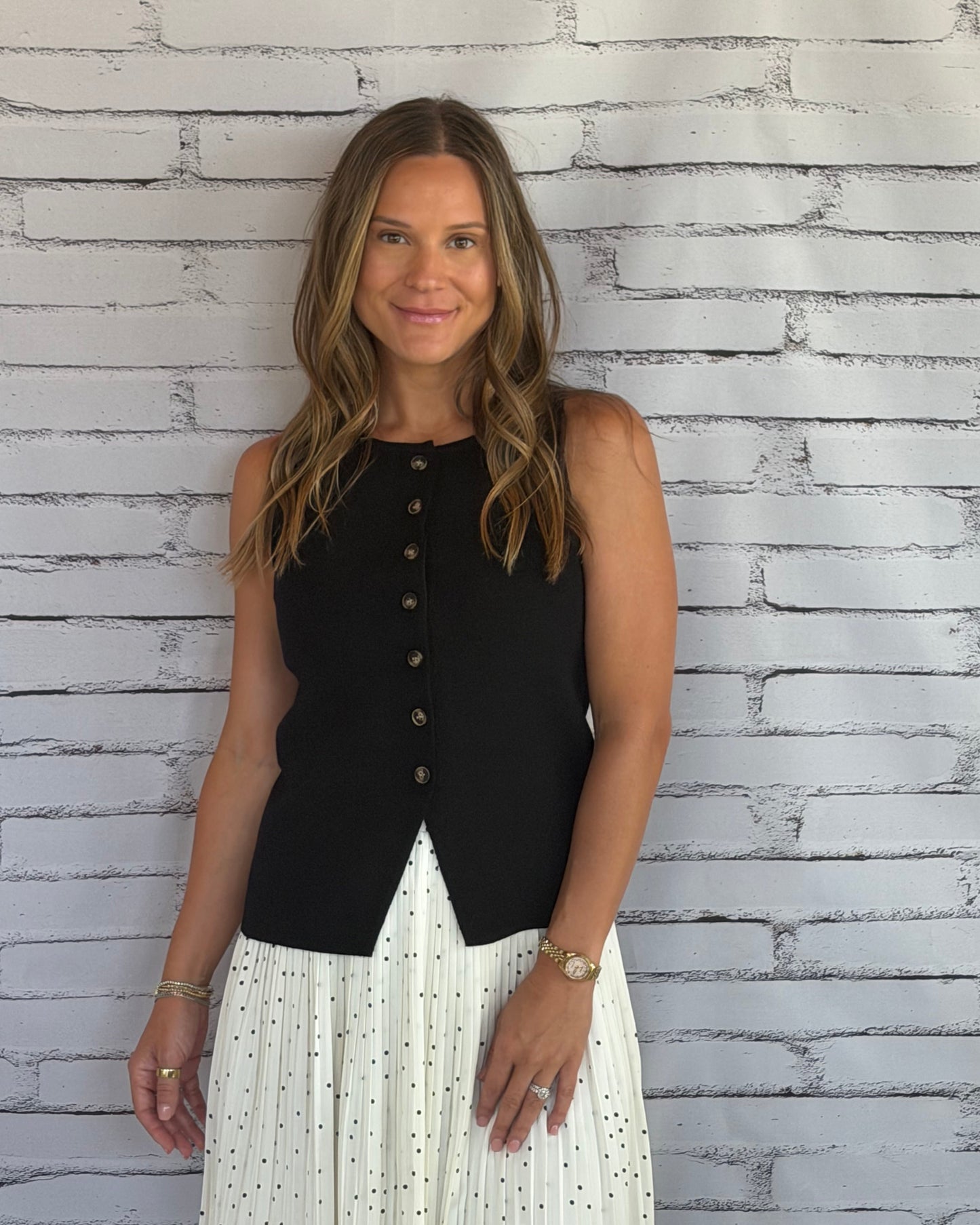 Margaux Sweater Waistcoat Black