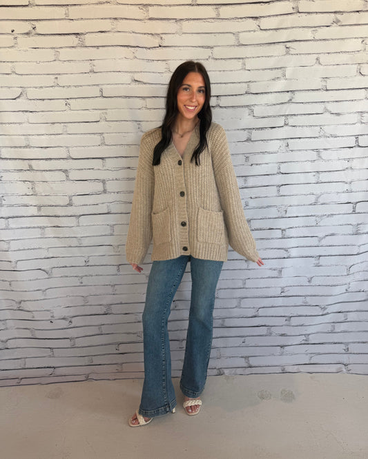Whitmore Cardigan Light Khaki