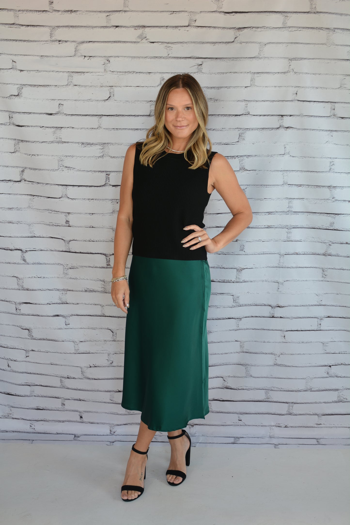 Satin Midi Skirt