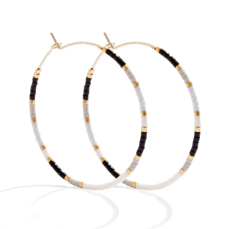 Miyuki Delica Hoop Earrings