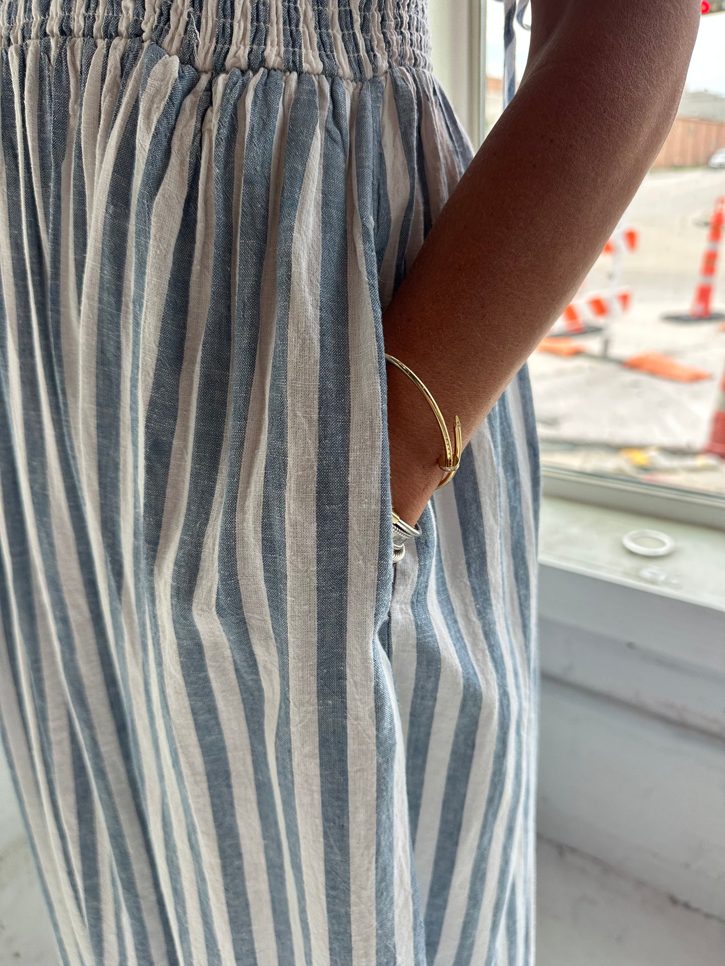 Nadine Striped Midi Dress