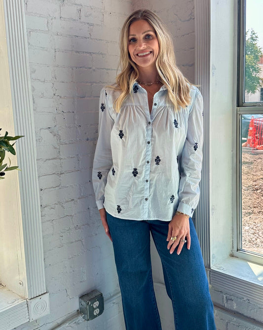 Nasrin Long Sleeve Embroidered Shirt