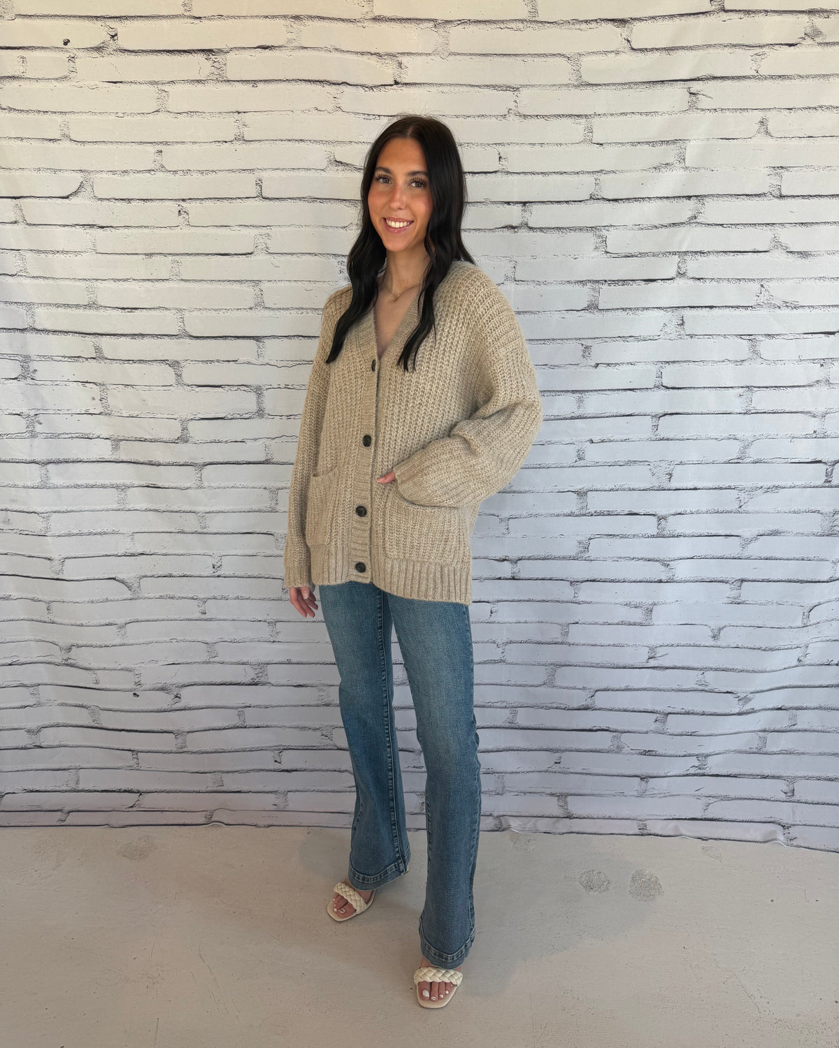 Whitmore Cardigan Light Khaki