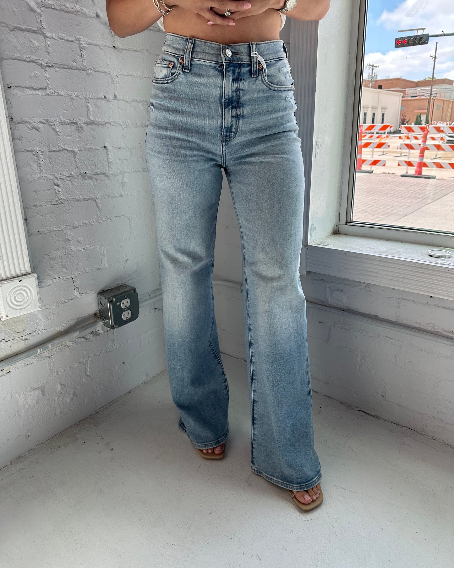 Far Out High Rise Wide Leg Blooming Vintage