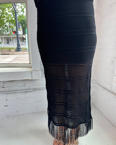 Flynn Crochet Midi Skirt