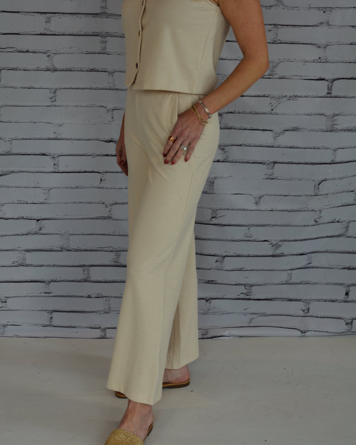 Andre Wide Leg Pant Whisper White