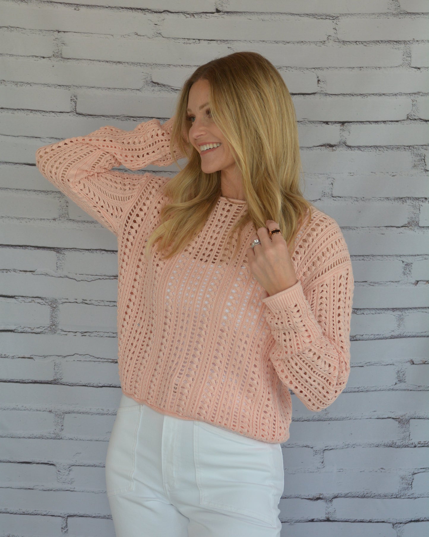 Upland Crochet Sweater Bellini