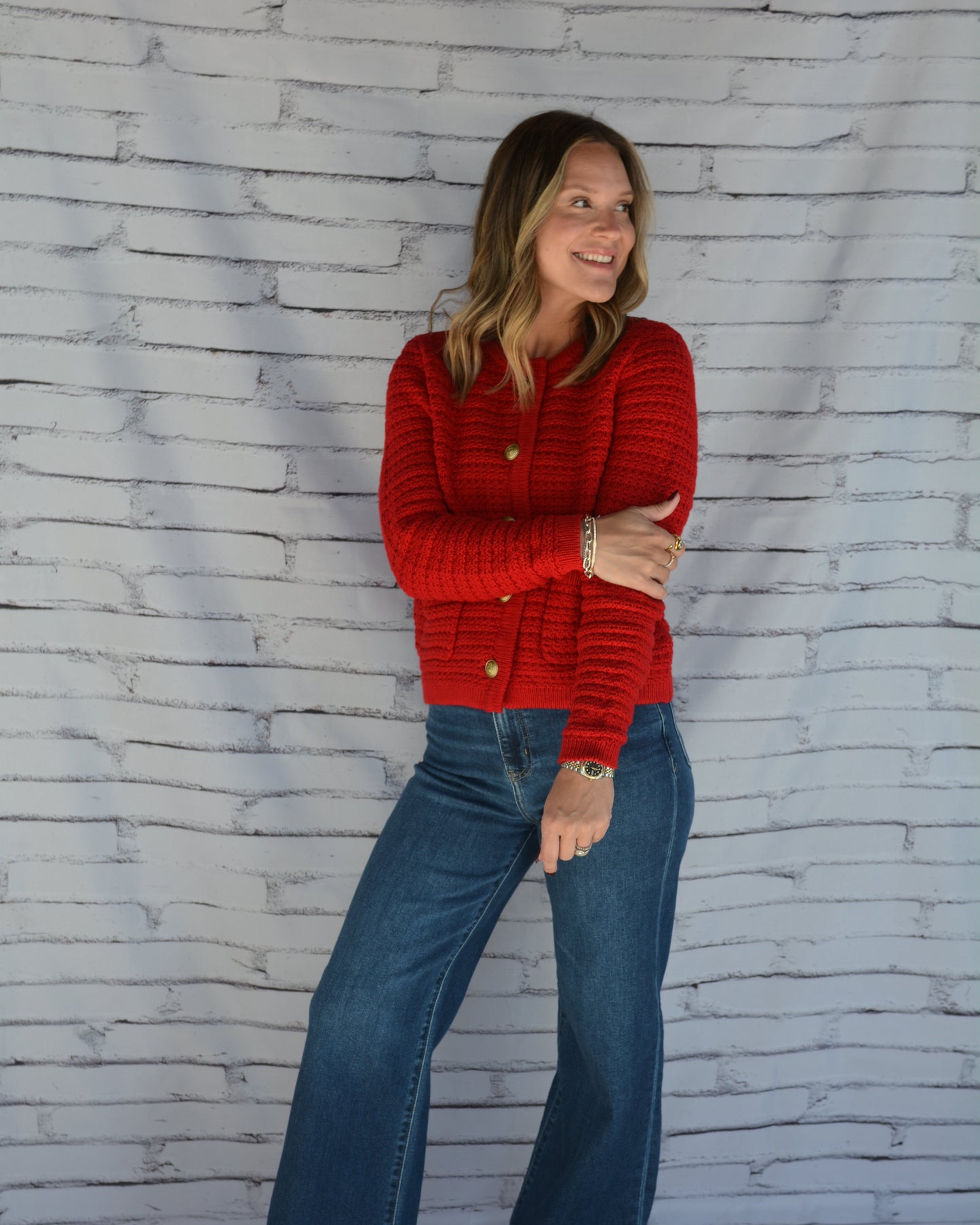 Cambria Cardigan Salsa