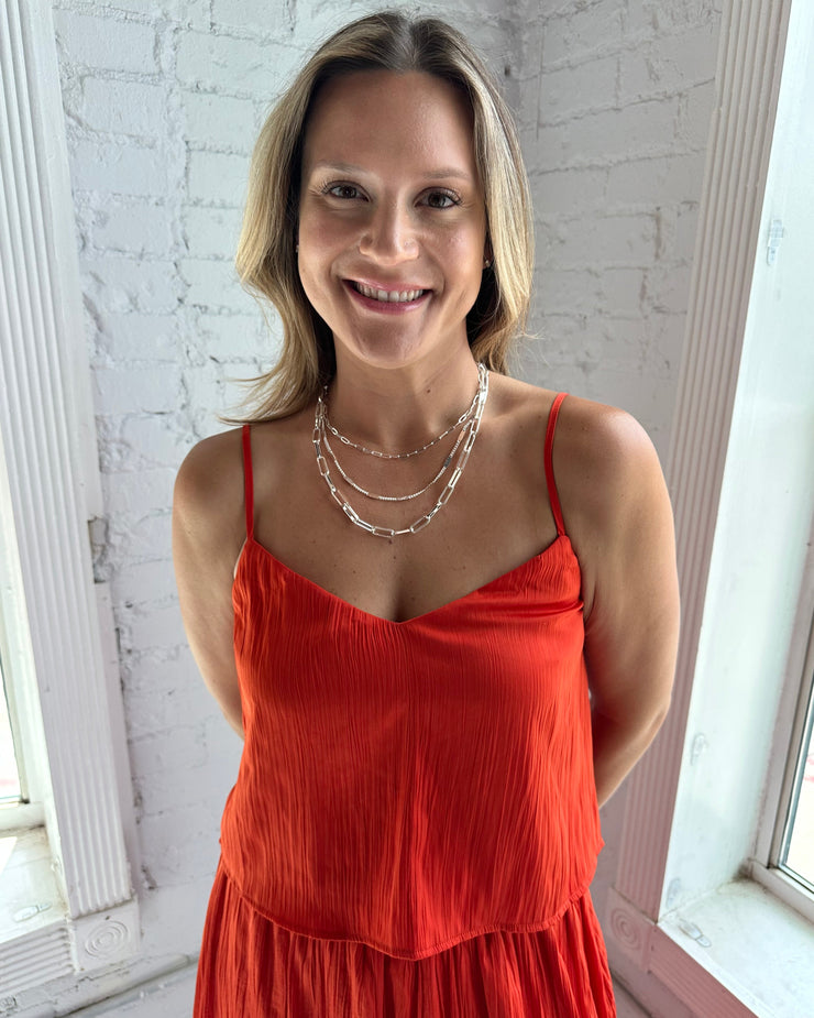 Fiore Crinkle Satin Tank