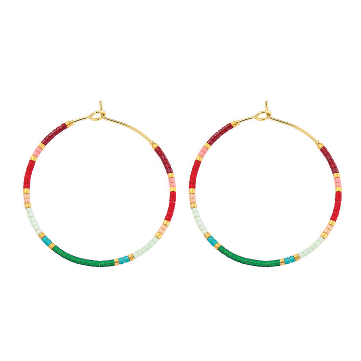 Miyuki Delica Hoop Earrings