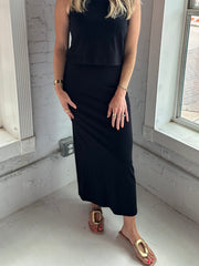 Gail Midi Skirt True Black