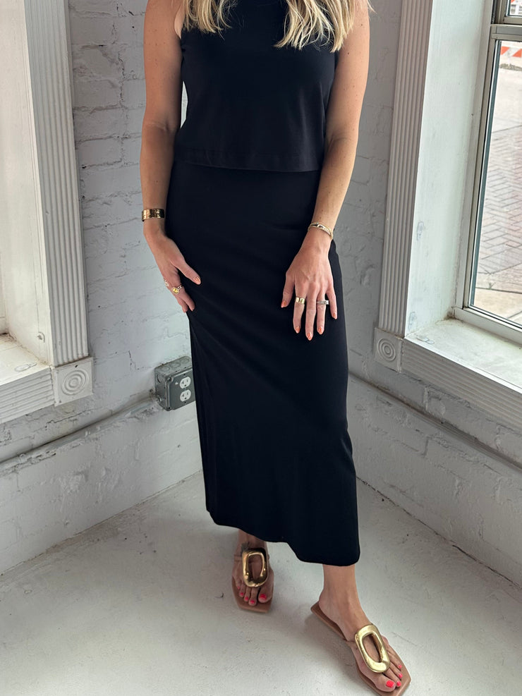 Gail Midi Skirt True Black