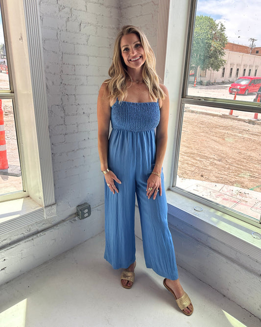 Beachside Jumpsuit Bay Blue