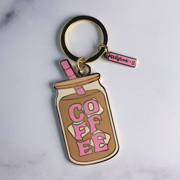 Coffee Enamel Keychain