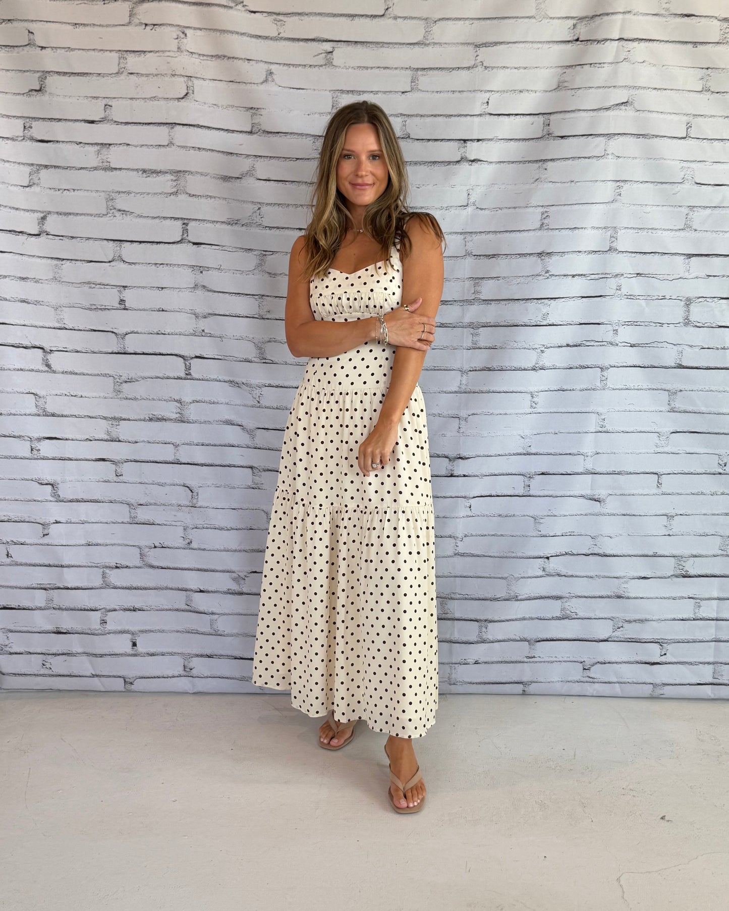 Blowing Kisses Maxi Dress Cream Oak