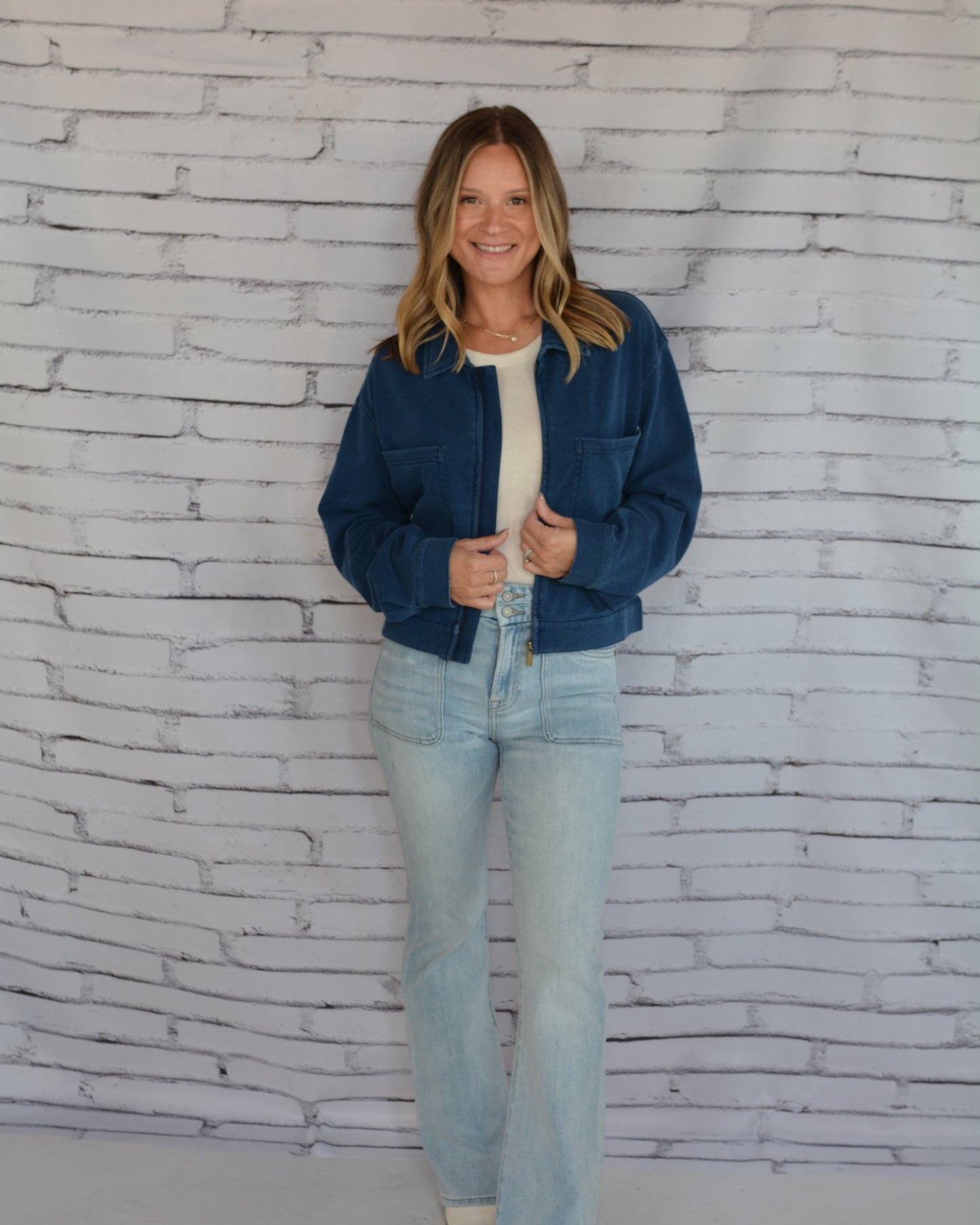 Heritage Knit Denim Jacket Indigo