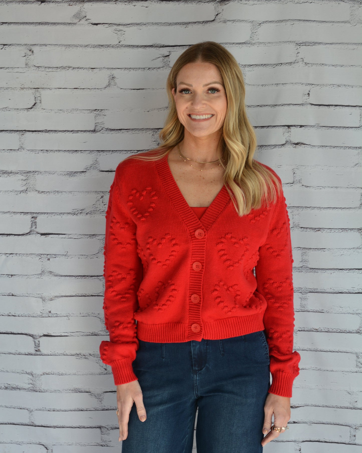 All Yours Cardigan Kiss Me Red