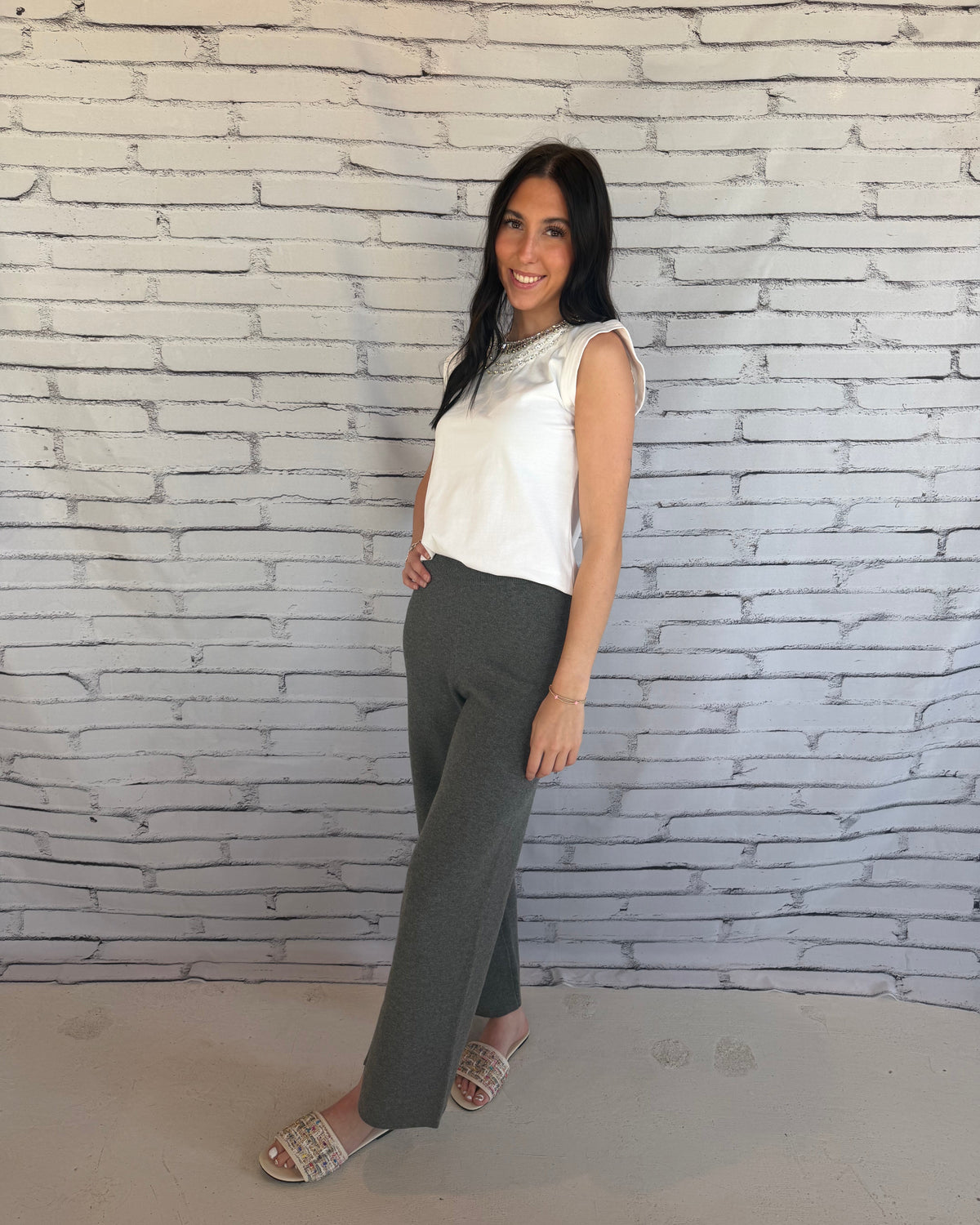 Peyton Sweater Pant Gray